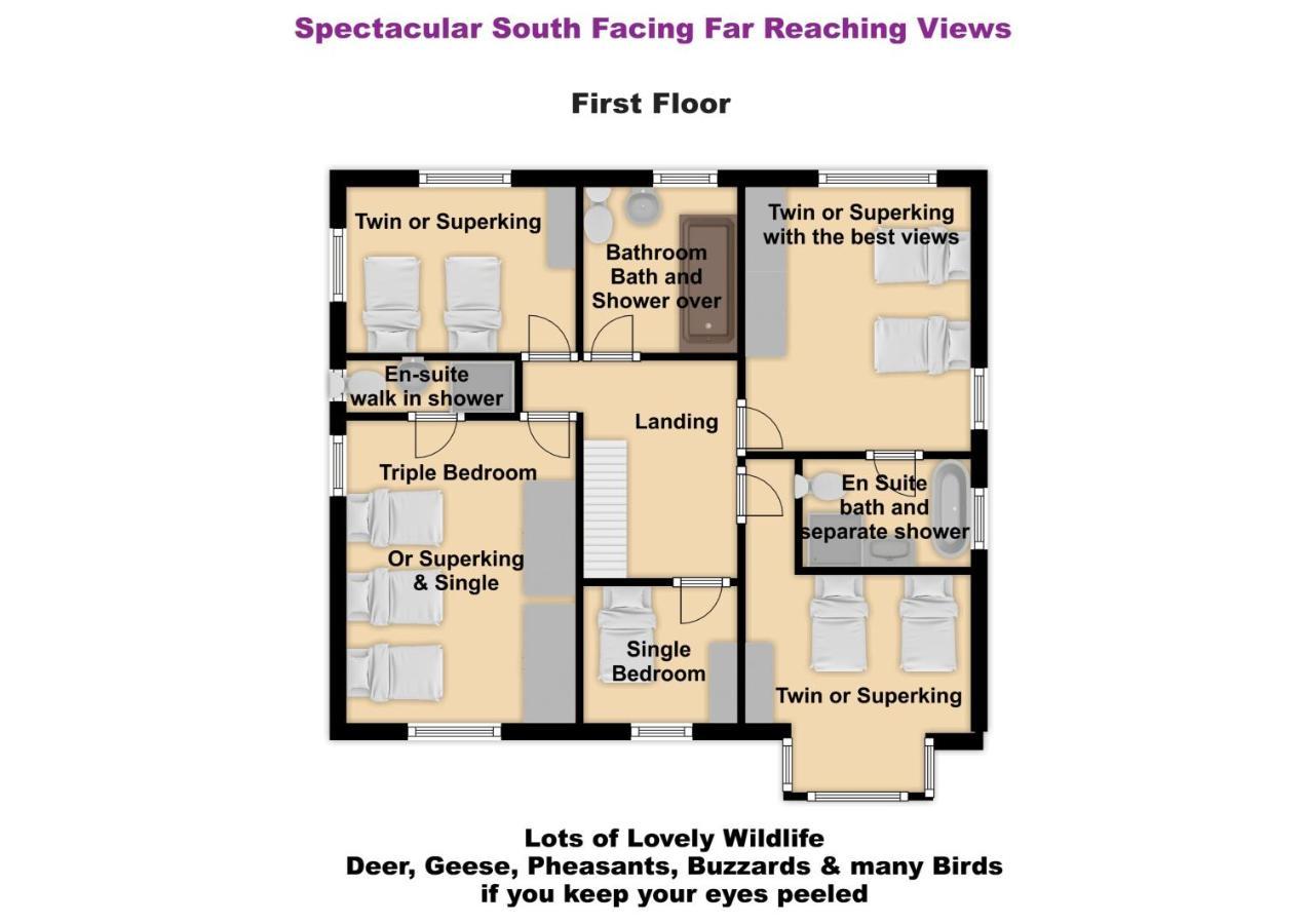 South View Country House Sleeps 12 - Hot Tub - Views Henley-in-Arden Exterior foto